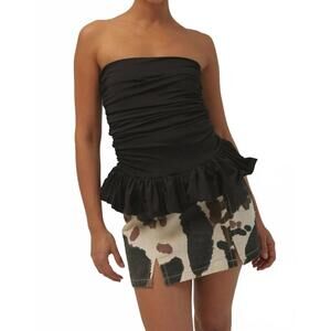 NEW SIXXTA midi panettone top in black